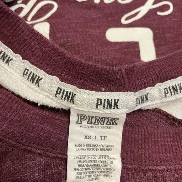 Victoria's Secret Pink Maroon and White Sweater - Picture 3 of 3